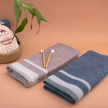 Ritchie's Lifestyle Bamboo 450 GSM Bath Towel (Pack of 2)
